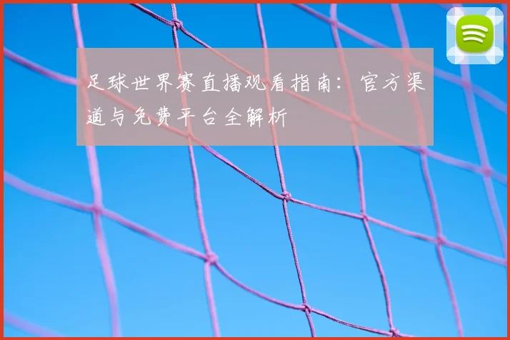 足球世界赛直播观看指南：官方渠道与免费平台全解析
